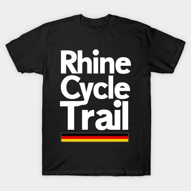 Rhine Cycle Trail Germany EuroVelo 15 EV15 T-Shirt by zap